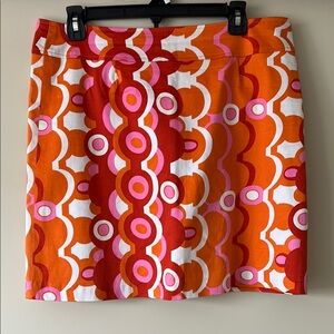 Skirtin Around Red and Orange Mini Pencil Skirt